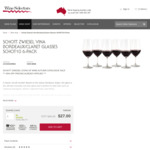 Schott Zwiesel Vina Bordeaux/Claret Glasses (6/pack) $27 (RRP $90) + Delivery @ Wine Selectors