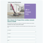 Win a Dyson V11 Cordless Vacuum Worth 1099 from Little Aussie [WA]