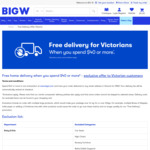 [VIC] Free Home Delivery on $40+ Orders (Exclusions Apply Including Bulky Items) @ BIG W