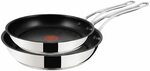 Tefal Jamie Oliver Stainless Steel Fry Pan Set 24 & 28cm - $26.95 + $9.90 Delivery @ Kitchen Warehouse via Amazon AU