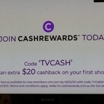 Bonus $20 Cashback on First Purchase (Min Spend $20) @ Cashrewards