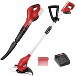 Ozito pxc 18v blower best sale and lawn edger kit