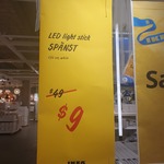 [VIC] Spanst 134cm White LED Light Sticks $9 @ IKEA Richmond