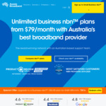 Business nbn 100/40 $89/Month for 6 Months (Was $109/Month) (New Customers Only) @ Aussie Broadband