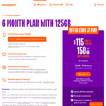 amaysim 6-Month 125GB+25GB Unlimited Prepaid Mobile Plan $115 (Save $35) + $35 Cashrewards Cashback @ amaysim