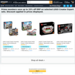 [Prime] Up to 33% off LEGO Creator Expert Sets @ Amazon AU (e.g. Assembly Square 10255 $270, Roller Coaster 10261 $333)