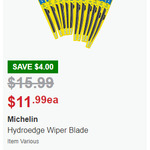 Michelin Hydroedge Wiper Blade $11.99 Each (Was $15.99) @ Costco (Membership Required)