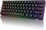 Royal Kludge RK61 Tri Mode RGB Hot Swappable Mechanical Keyboard Black (Blue Switch Only) $59.00 + Free Shipping @ PCByte