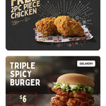 Free 2 Pieces Fried Chicken Click & Collect @ Red Rooster via App