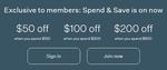 $50 off with $150 Spend, $100 off with $300 Spend, $200 off with $600 Spend (Free Membership Required) @ Country Road