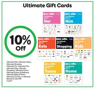 Buy Any $50 Ultimate Gift Card and Get $5 Woolworths eGift Card, 20% off  All Vodafone Recharge @ Woolworths - OzBargain