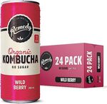 [Prime] Remedy Kombucha - No Sugar Wild Berry (24x250ml Can) $21 Delivered @ Remedy Drinks via Amazon AU