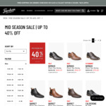 Up to 40% off Selected Styles + $9.90 Delivery ($0 C&C/ $100 Order) @ Florsheim Shoes