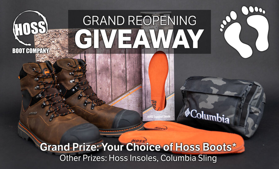 Win a Pair of Hoss Boots, 1 of 10 Hoss Insoles or a Columbia Crossbody ...