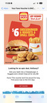 Cheeseburger, 6 Nuggets, and Small Chips $6 @ Hungry Jacks App