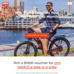 Win a $1,500 Voucher from Vamos Bikes