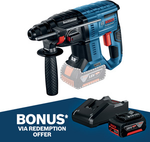 Bosch 18V Rotary Hammer Drill GBH 18V-21 $199 (5Ah Starter Kit via Redemption) + Delivery ($0 C&C/ in-Store/ OnePass) @ Bunnings