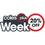 [Coles Plus] 20% off Liquor (Exclusions Apply) + Fees ($0 C&C/ $250 Order) @ Coles Online (Excl. QLD, TAS, NT, northern WA)