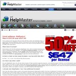 HelpMaster Helpdesk Software 50% off! Save Save $647 Per License