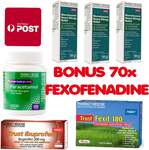 3x Mometasone, 100x Paracetamol, 48x Ibuprofen & Bonus Short Dated 70x Fexit 180mg $40.99 Delivered @ PharmacySavings