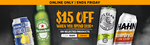 $15 off $110 Minimum Spend On Selected Beverages Online + Delivery ($0 C&C/ $200 Order) @ First Choice Liquor