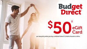 30% off First Year’s Budget Direct Home & Contents Insurance Premium + $50 eGift Card @ One Big Switch (Online Only)