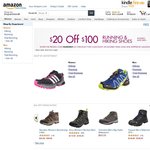 Receive a $20 Discount When You Spend $100 on Qualifying Running & Hiking Shoes from Amazon.com