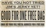 Free Bag of Jim's Jerky