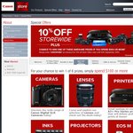 10% off Store Wide on Canon Australia Website