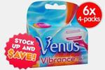SIX Packs of Four Gillette Venus Vibrance Razor Refills - $49 Delivered