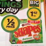 Arnott's Shapes & Sensations $1.42 at Woolworths (Save $1.53) Starts 26/02