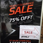 2XU Yearly Clearance! up to 75% off [St Kilda Town Hall, Vic]