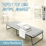 Single Size Portable Folding Bed with Mattress 192x79x35cm $69.90 NOW FREE SHIPPING in Australia
