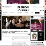 Win One of Ten Double Passes to The Alliance Francaise Film Fesitval on Fashion Journal