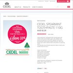 33% off Cedel Toothpaste ($1.53 per tube)