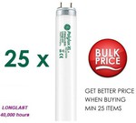 GE T8 Polylux XLR 40000hrs Longlife 36W Fluorescent Tubes $82.50 for 25 Pickup (Mel, VIC) @ Lightonline