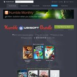 Humble Ubisoft Bundle $1/BTA (~ $8.2) / $15/ $75 USD (~ $1.4/BTA ~ $11.6/ $21/ $106 AUD)