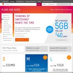 Telstra $40 BYO Plan with 5GB Data (Was $50) 12 Months Contract. New Customers Only