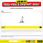 JB Hi-Fi Instant Deal: Vax VX29 Air Revolve Vacuum $399 ($100 off with Coupon)