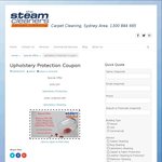 Upholstery Protection 50% off Coupon @ The Steam Cleaners (Sydney)