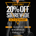 [SA] 20% off Storewide for 3 Days (in Store Only) @ Fitness Warehouse