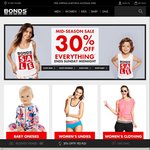 30% off ANY Full Priced Item at BONDS - with Free Shipping
