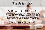 Free Hot Chips/Fries Today @ The Bottom End (Collins St, Melbourne)