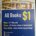 All Books $1 @ Vinnies 4 - 7 May (QLD Only)