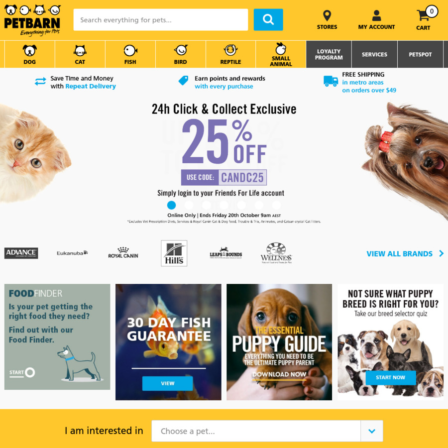 Petbarn Click & Collect Exclusive Offer, 25 off with Code OzBargain