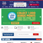 Spend $100 Online Using Click and Collect and Collect 1,000 Bonus Flybuys Points @ First Choice Liquor