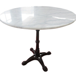 White Marble Top Dining Table Round 80cm Diameter in Flatpack Form $335 Delivered (was $565) from Habitat & Style Woollahra
