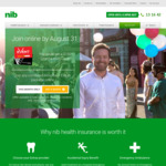  NIB Health Insurance - Join Combined Hospital and Extras Cover and Get a $150 Cinema eGift Card