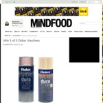 Win 1 of 5 $50 Dulux Vouchers from MiNDFOOD