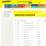 Energizer Battery Clearance (e.g. 9V 12 Pack $11) + Postage @ Konnect Shop